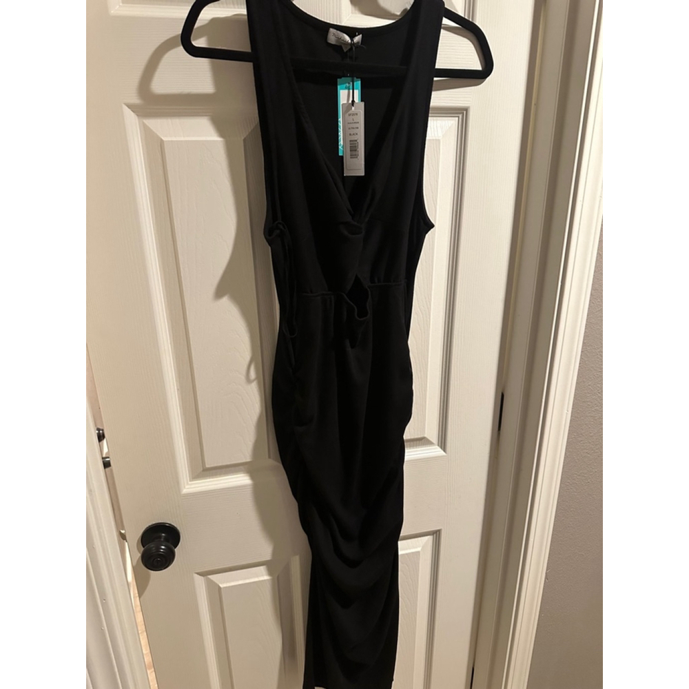 Women's Michael Stars Black Dress Size L - Picture 3 of 4